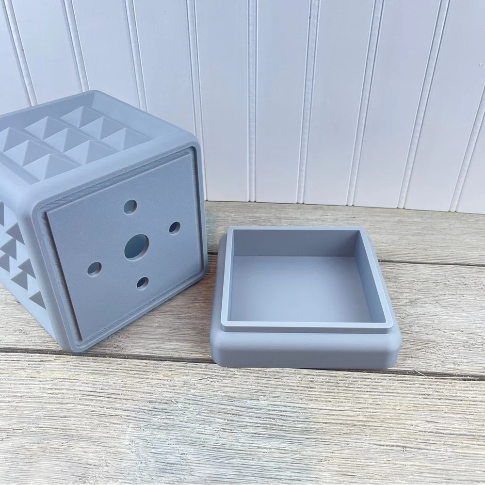 The Nova Square Planter, Flower Pot, Planter with Tray, Succulent, 4” Opening